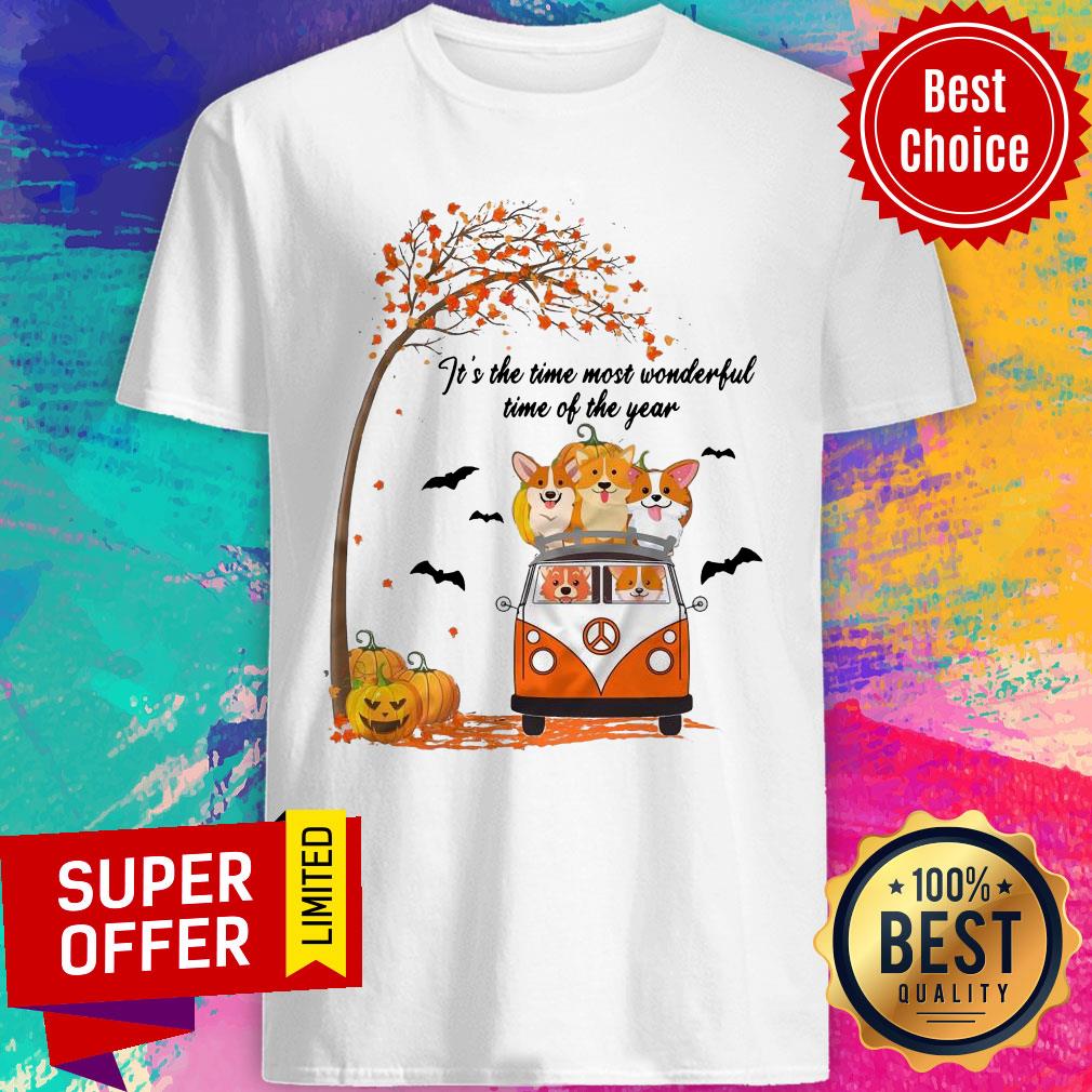 Halloween Corgi It’s The Time Most Wonderful Time Of The Year Shirt