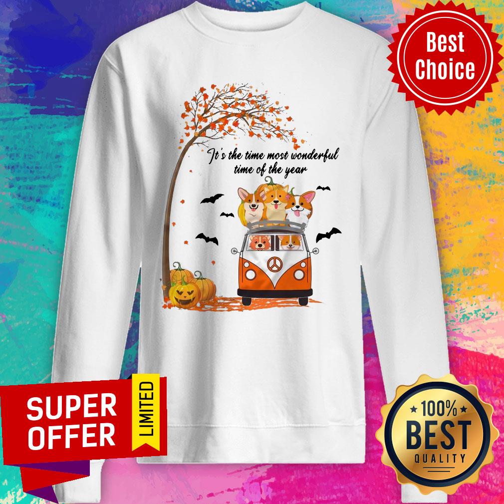 Halloween Corgi It’s The Time Most Wonderful Time Of The Year Shirt