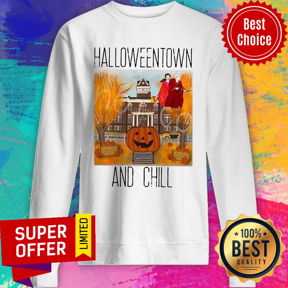 Halloweentwon And Chill Pumpkin Shirt
