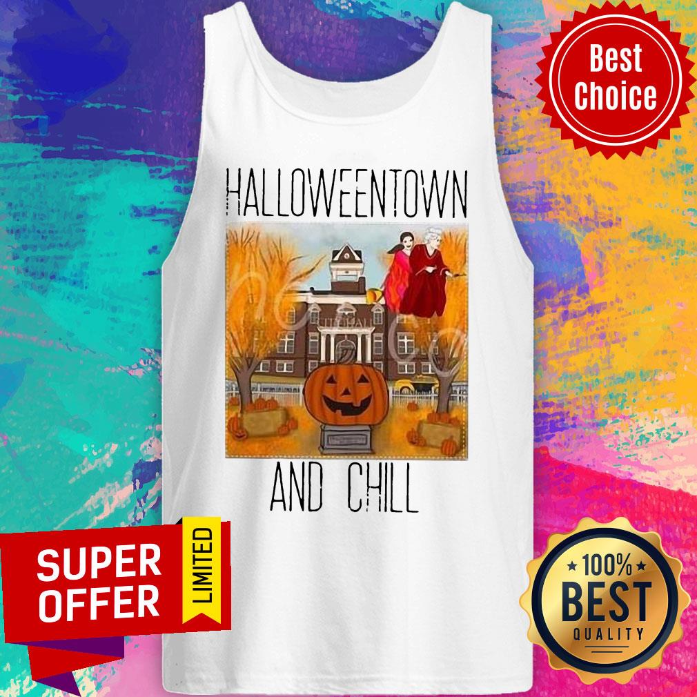 Halloweentwon And Chill Pumpkin Shirt