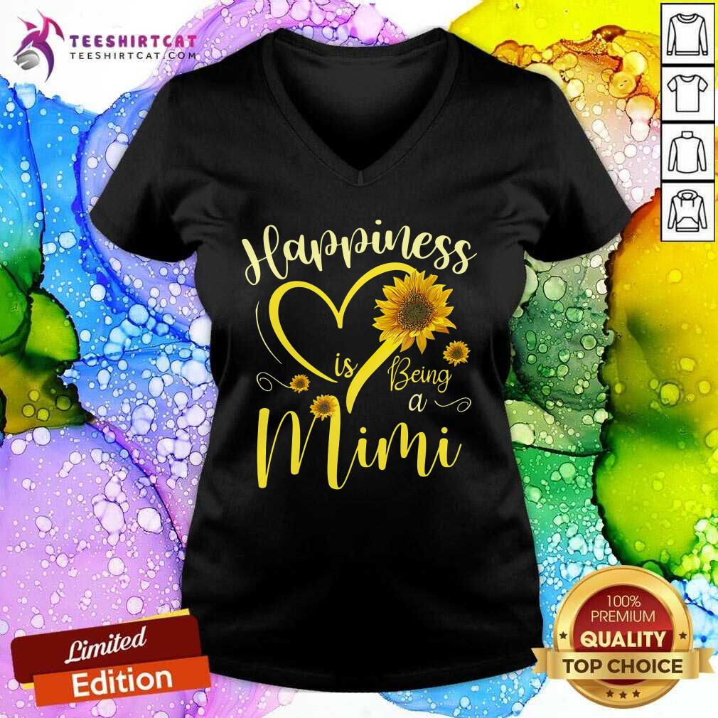 Happiness Is Being A Mimi Sunflower Heart Shirt
