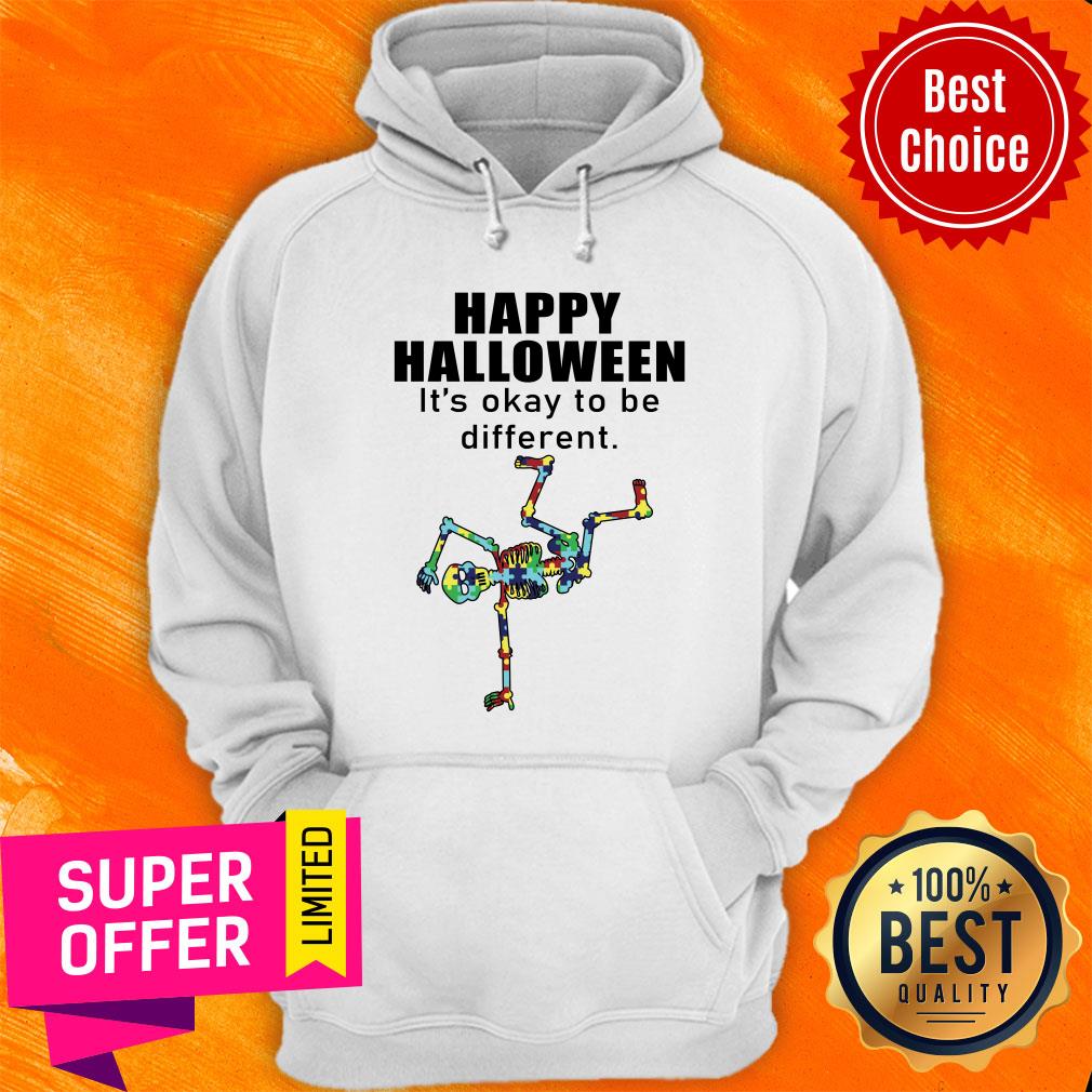 Happy Halloween It's Okay To Be Different Skeleton Shirt