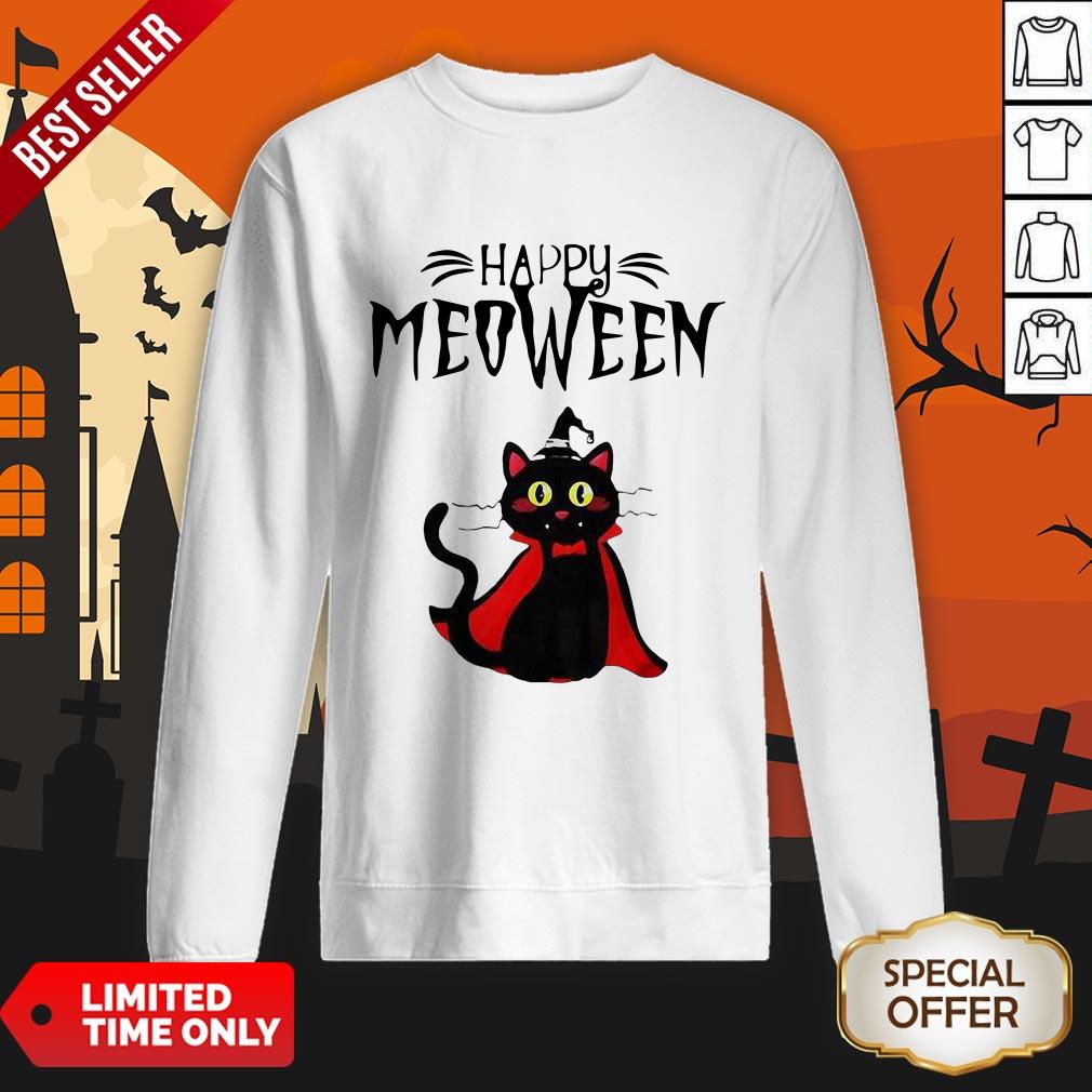 Happy Meoween Black Cat Halloween Shirt