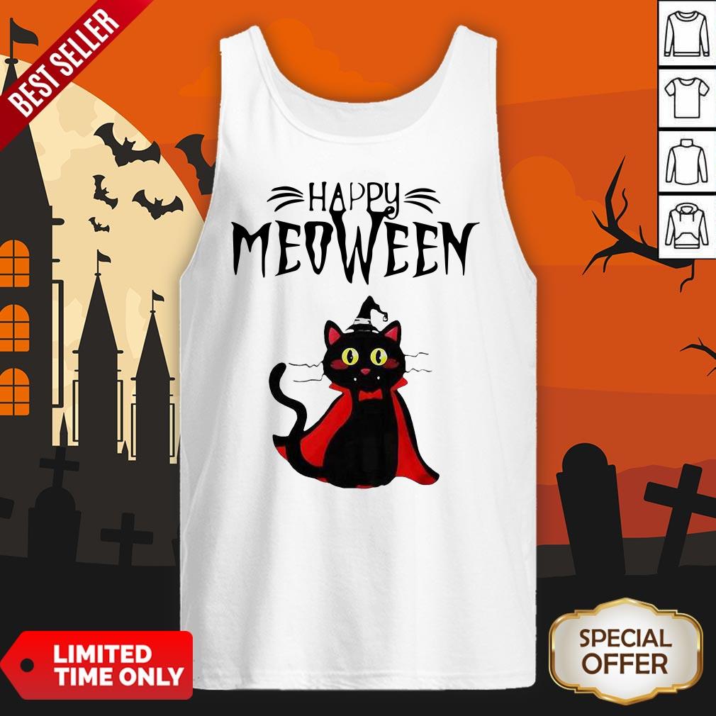 Happy Meoween Black Cat Halloween Shirt