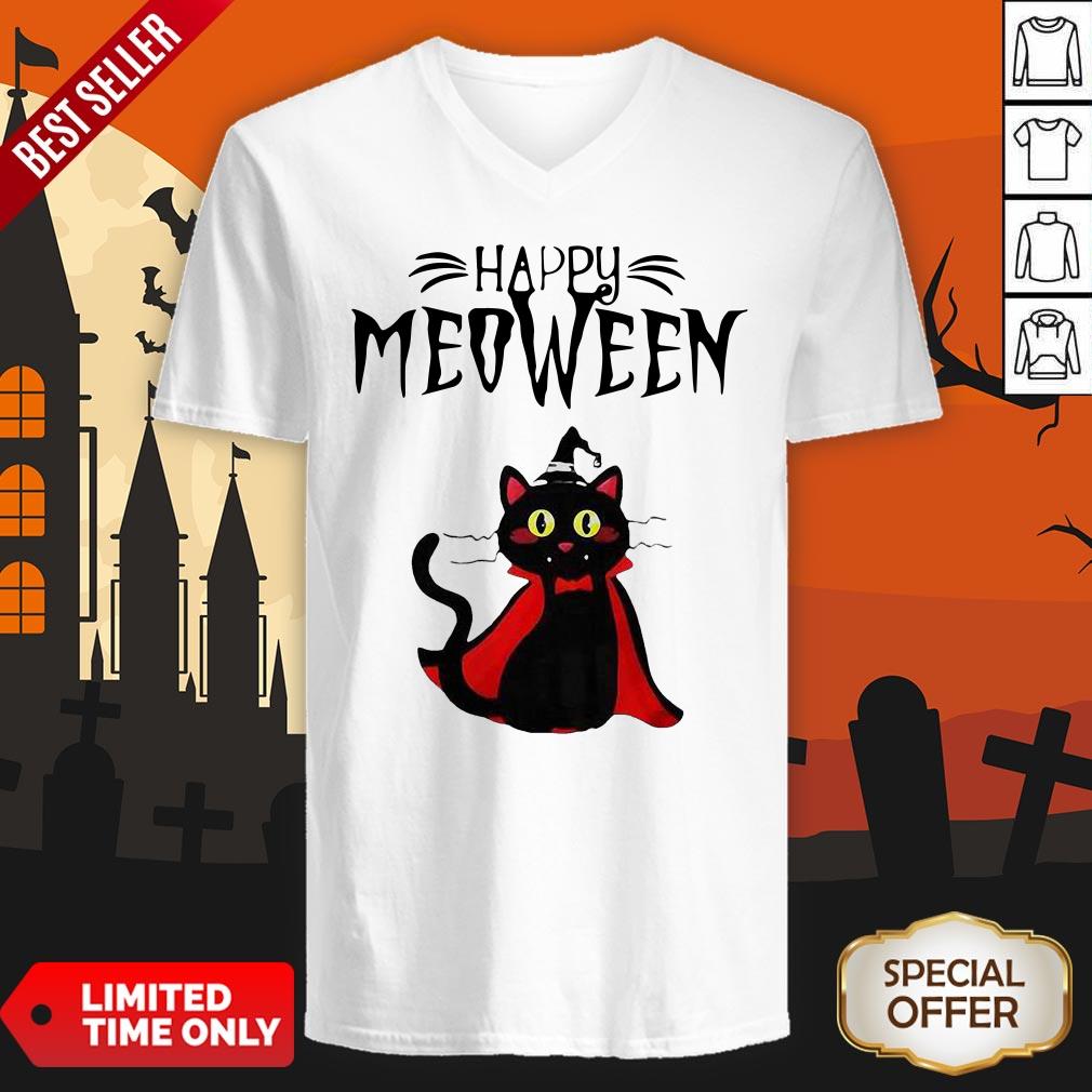 Happy Meoween Black Cat Halloween Shirt