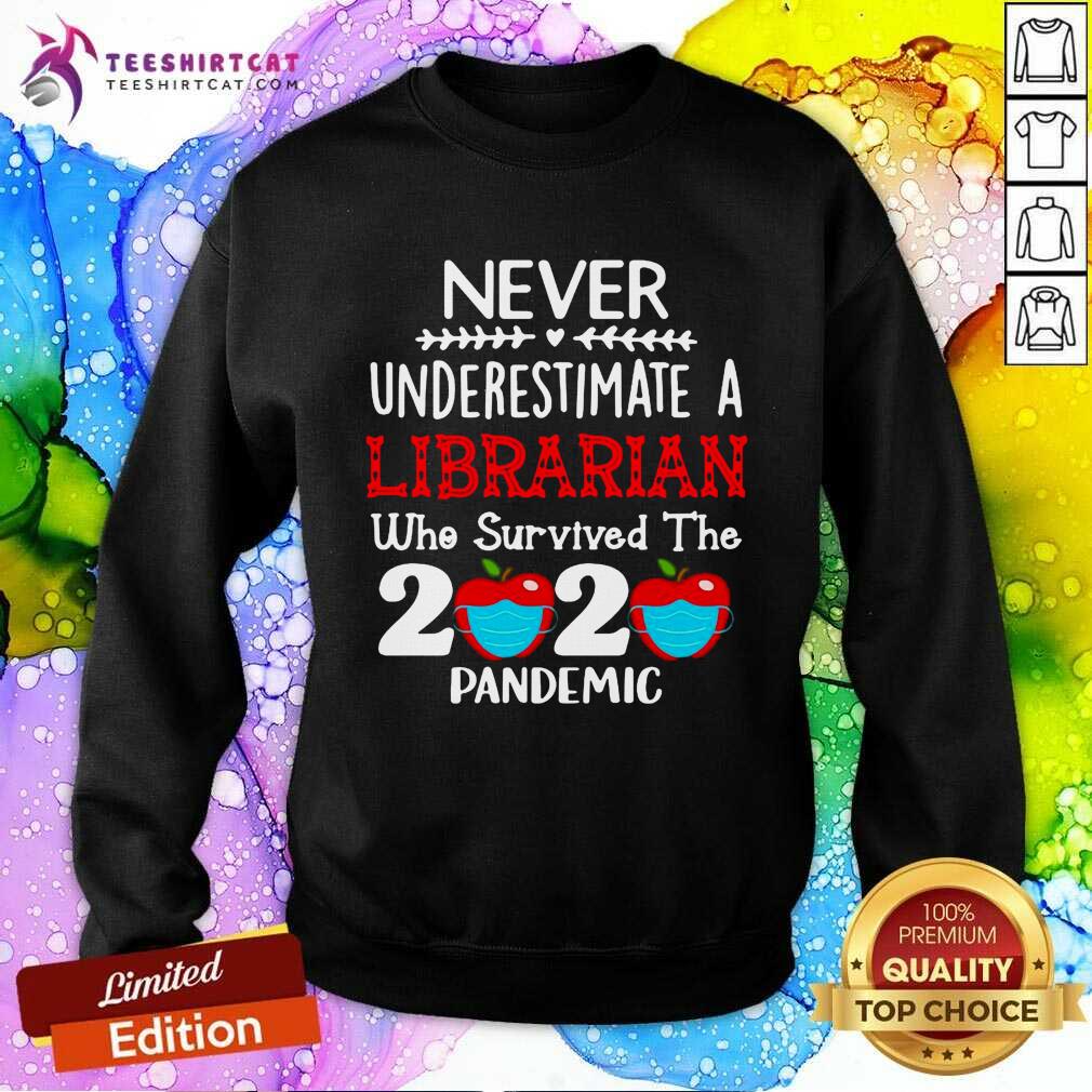 Happy Never Underestimate A Librarian Who Survived The 2020 Pandemic Shirt