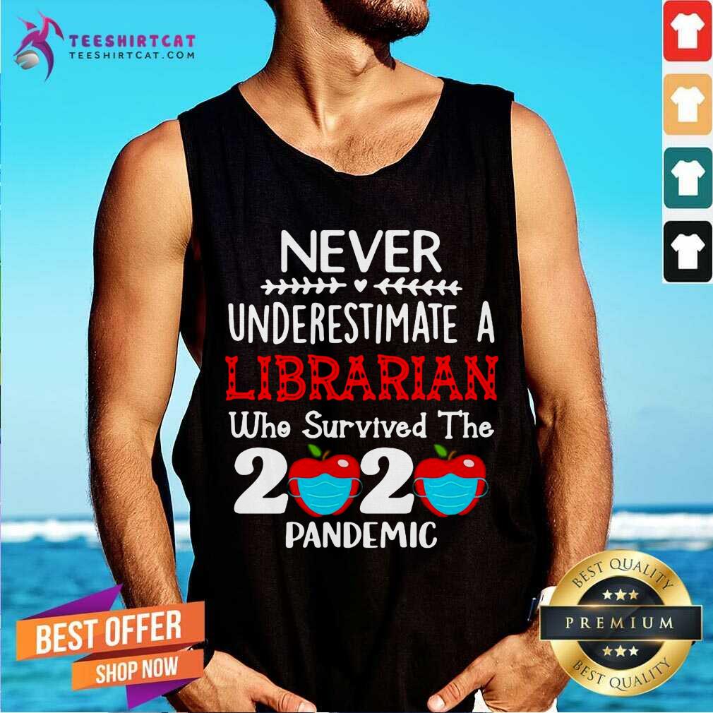 Happy Never Underestimate A Librarian Who Survived The 2020 Pandemic Shirt