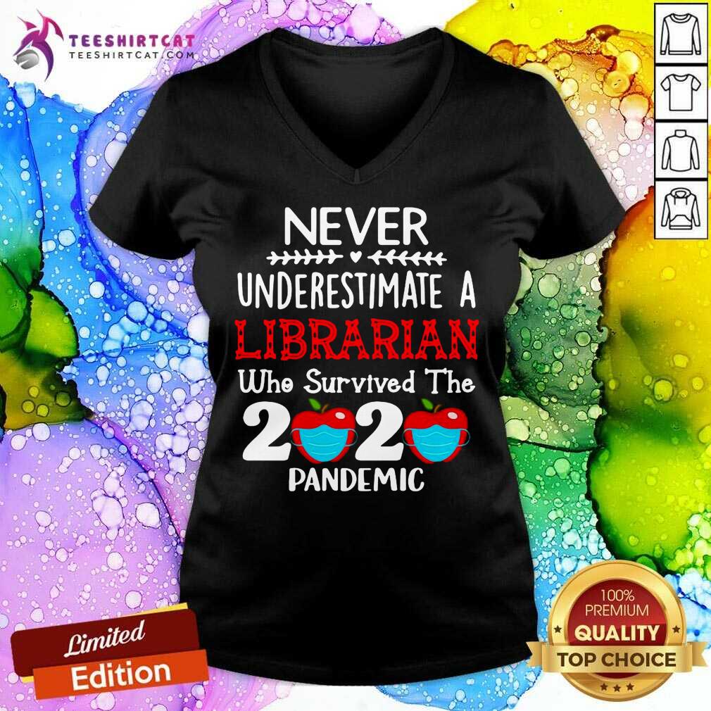 Happy Never Underestimate A Librarian Who Survived The 2020 Pandemic Shirt