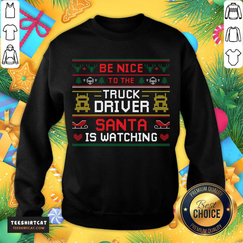 Happy Santa Christmas Ugly Design For The Truck Drivers Ugly Sweater T-Shirt