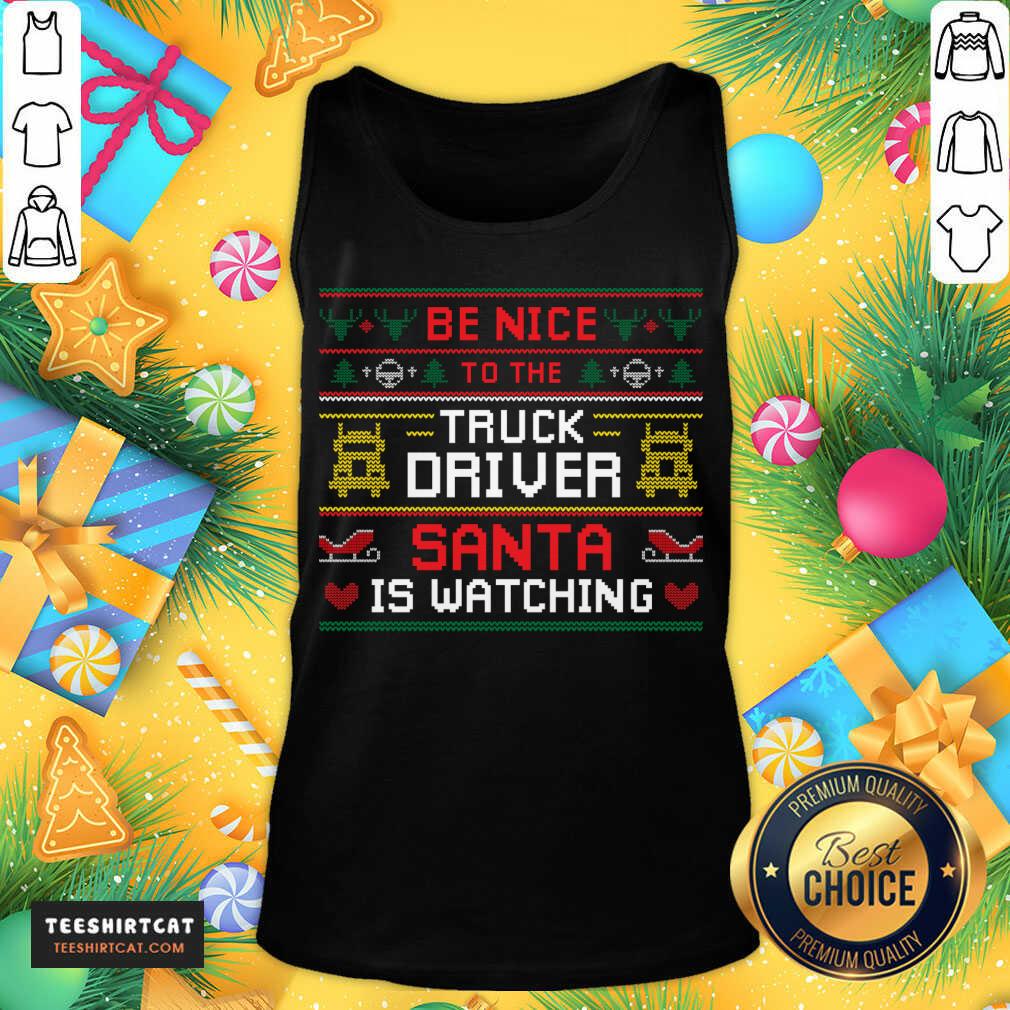 Happy Santa Christmas Ugly Design For The Truck Drivers Ugly Sweater T-Shirt