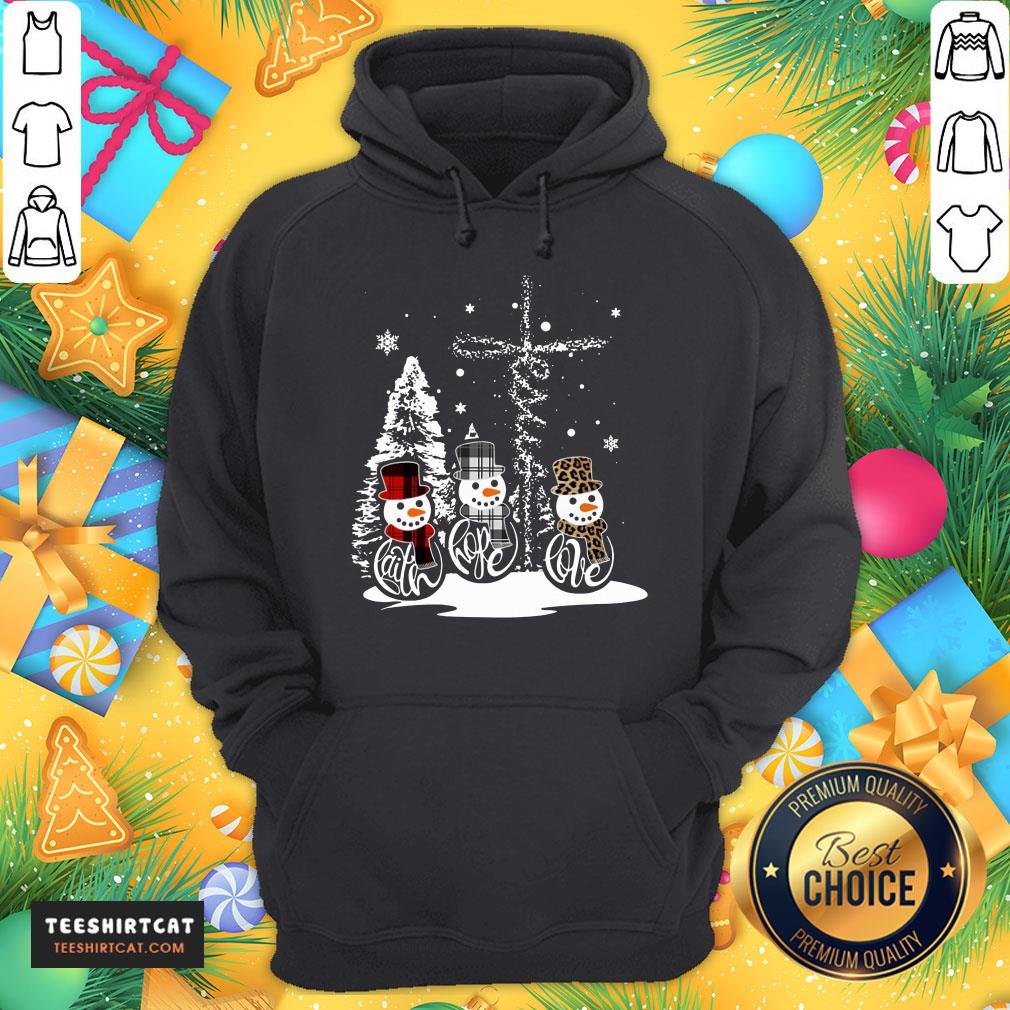 Happy Sowman Faith Hope Love Christmas Shirt