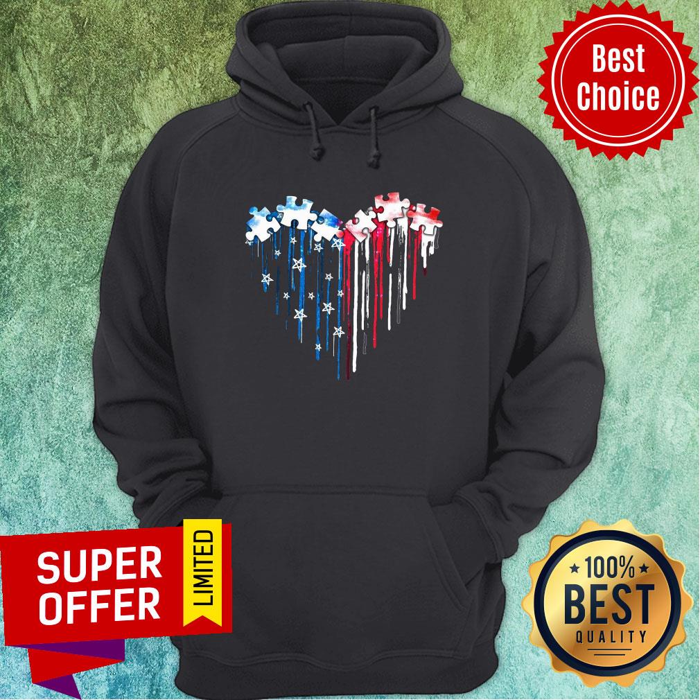 Heart American Flag Jigsaw Puzzles Shirt