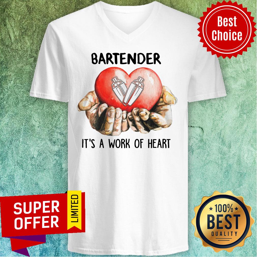 Heart Bartender It's A Work Of Heart Shirt
