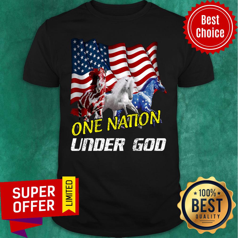Horse One Nation Under God American Flag Shirt