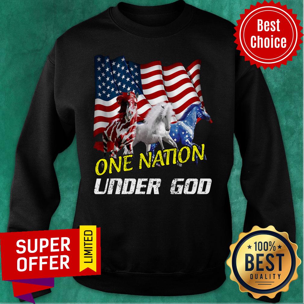 Horse One Nation Under God American Flag Shirt
