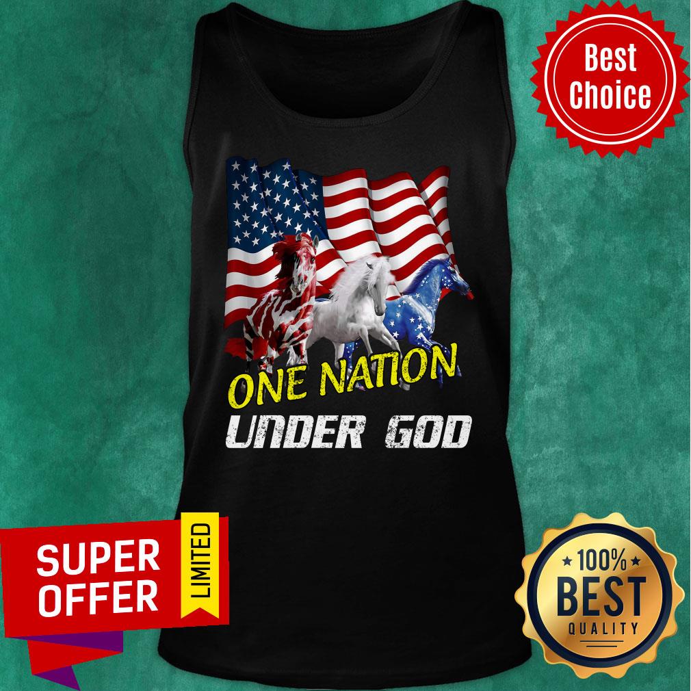 Horse One Nation Under God American Flag Shirt