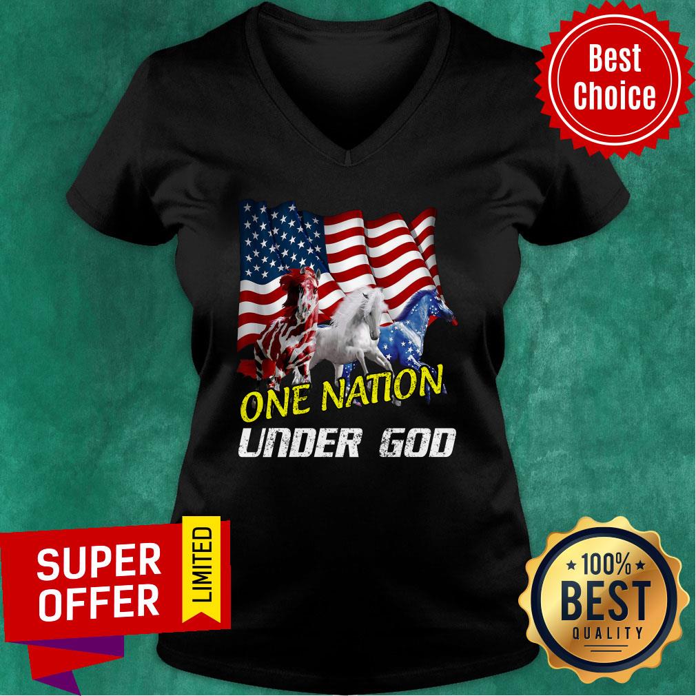 Horse One Nation Under God American Flag Shirt