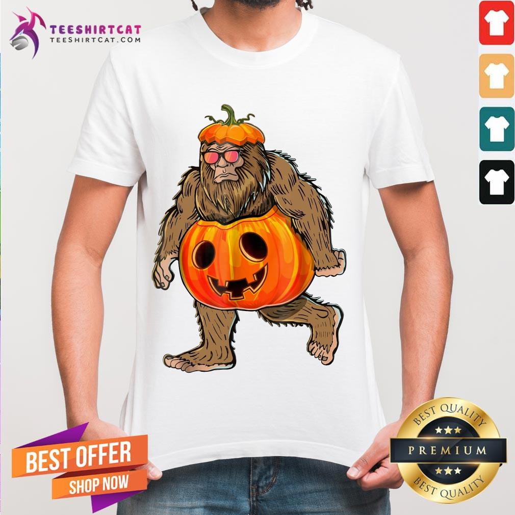 Hot Halloween Bigfoot Pumpkin Shirt