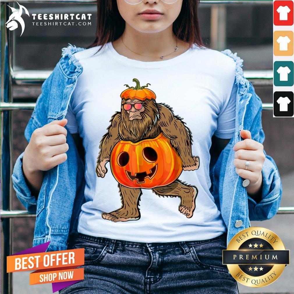 Hot Halloween Bigfoot Pumpkin Shirt