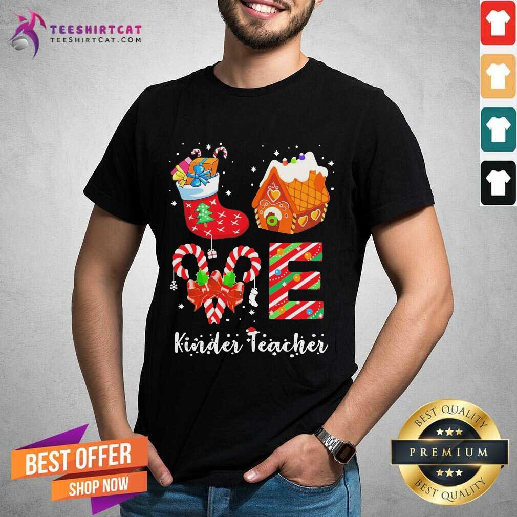 Hot Love Socks House Kinder Teacher Merry Christmas Shirt