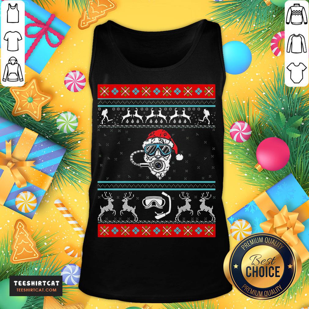 Hot Santa Claus Dive Merry Christmas Ugly Shirt