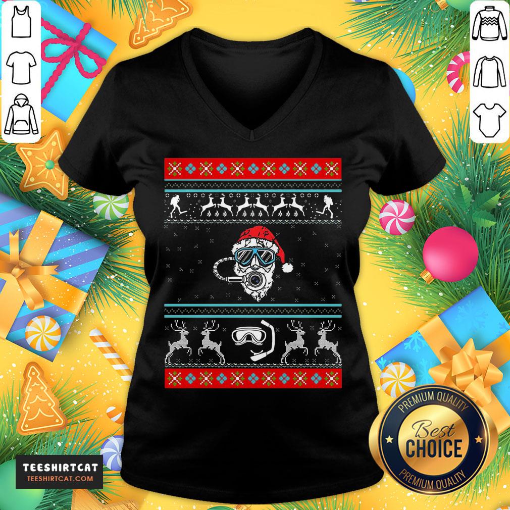 Hot Santa Claus Dive Merry Christmas Ugly Shirt