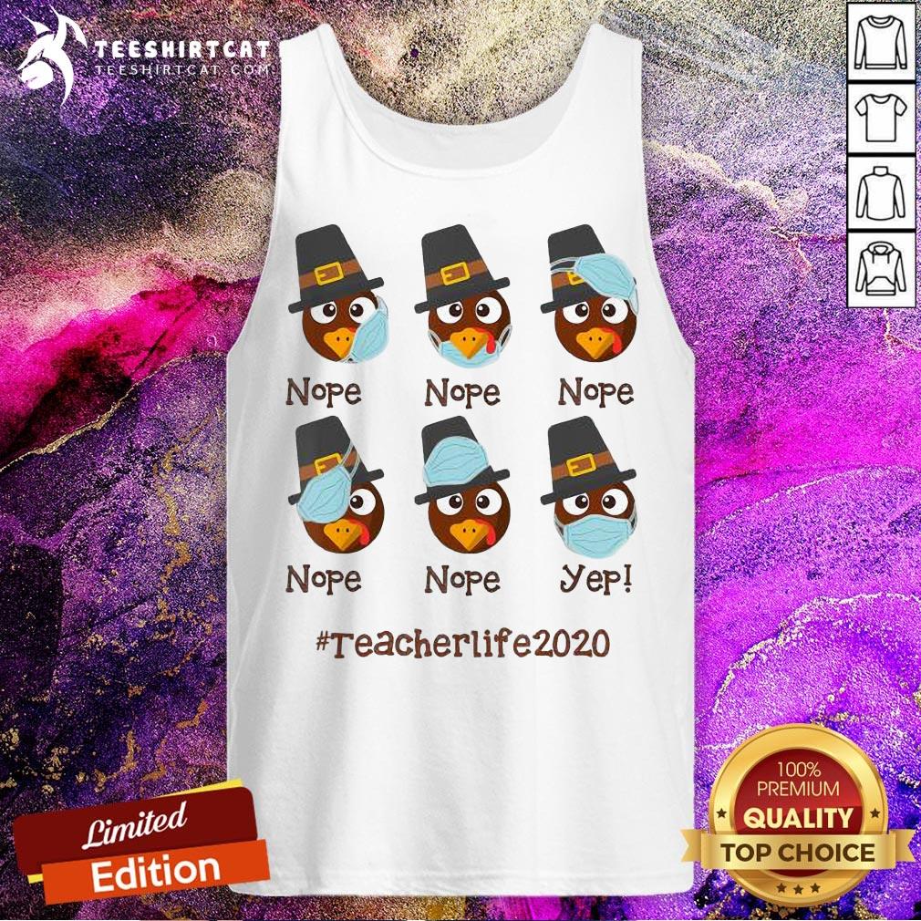 Hot Teacher Life 2020 Turkey Wearing Mask Wrong Thanksgiving Shirt