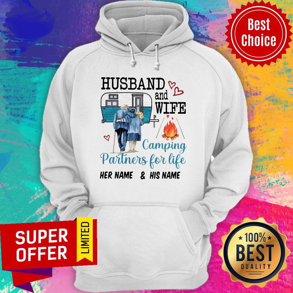 Husband And Wife Camping Partners For Life Her Name His Name Shirt