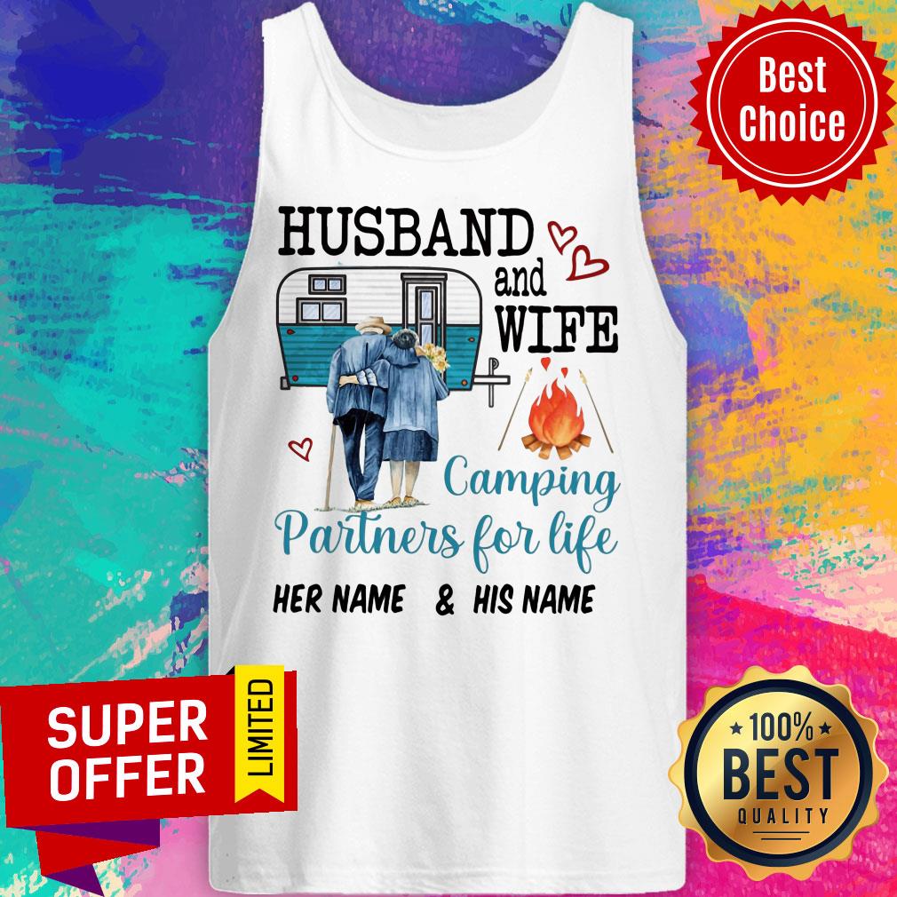 Husband And Wife Camping Partners For Life Her Name His Name Shirt