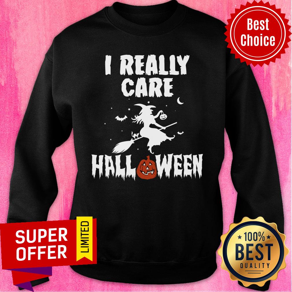 I Really Care Witch Halloween Shirt
