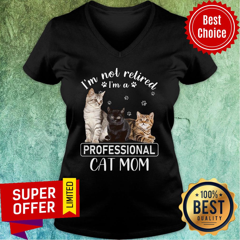 I'm Not Retired I'm A Professional Cat Mom Shirt