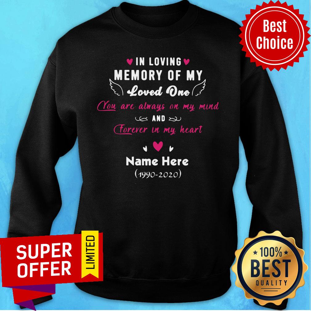 In Loving Memory Of My Loved One Wings Name Here Shirt
