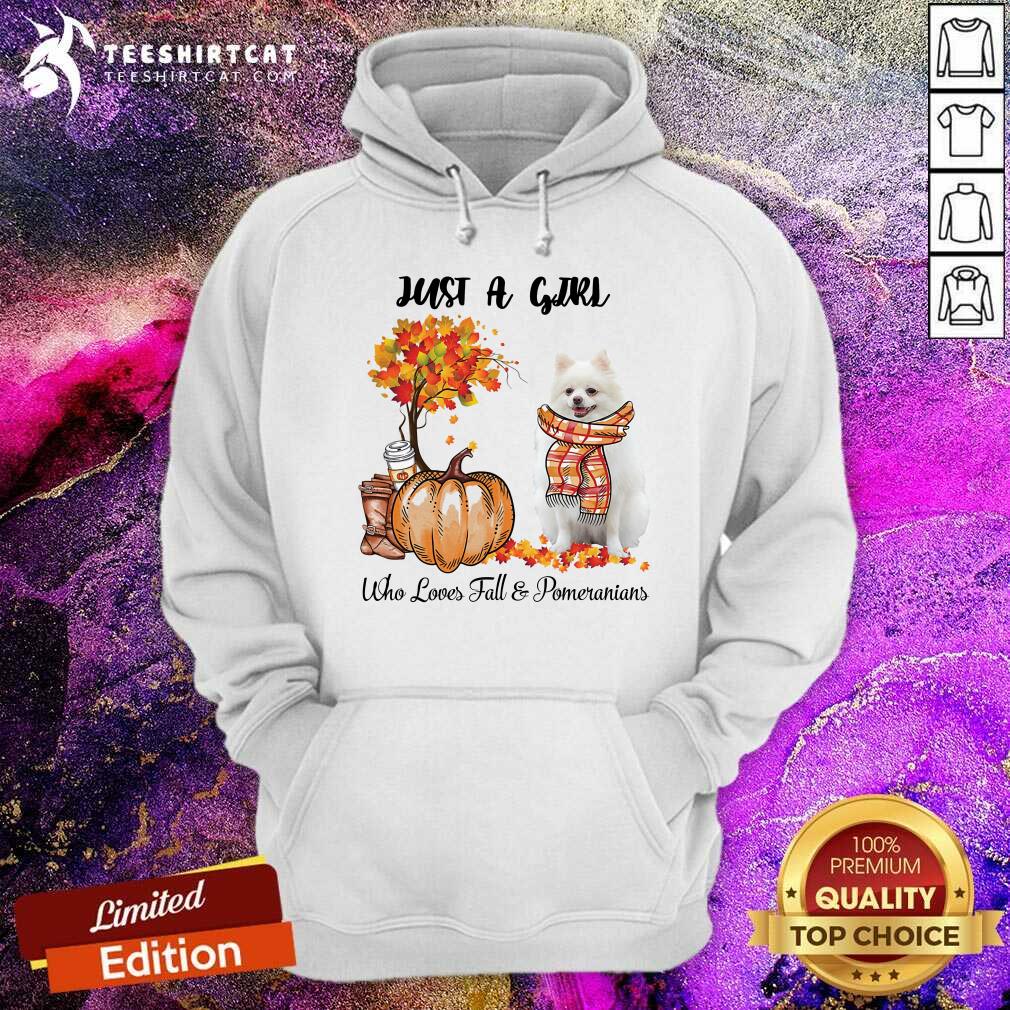 Just A Girl Who Loves Fall And Pomeranians Halloween Shirt