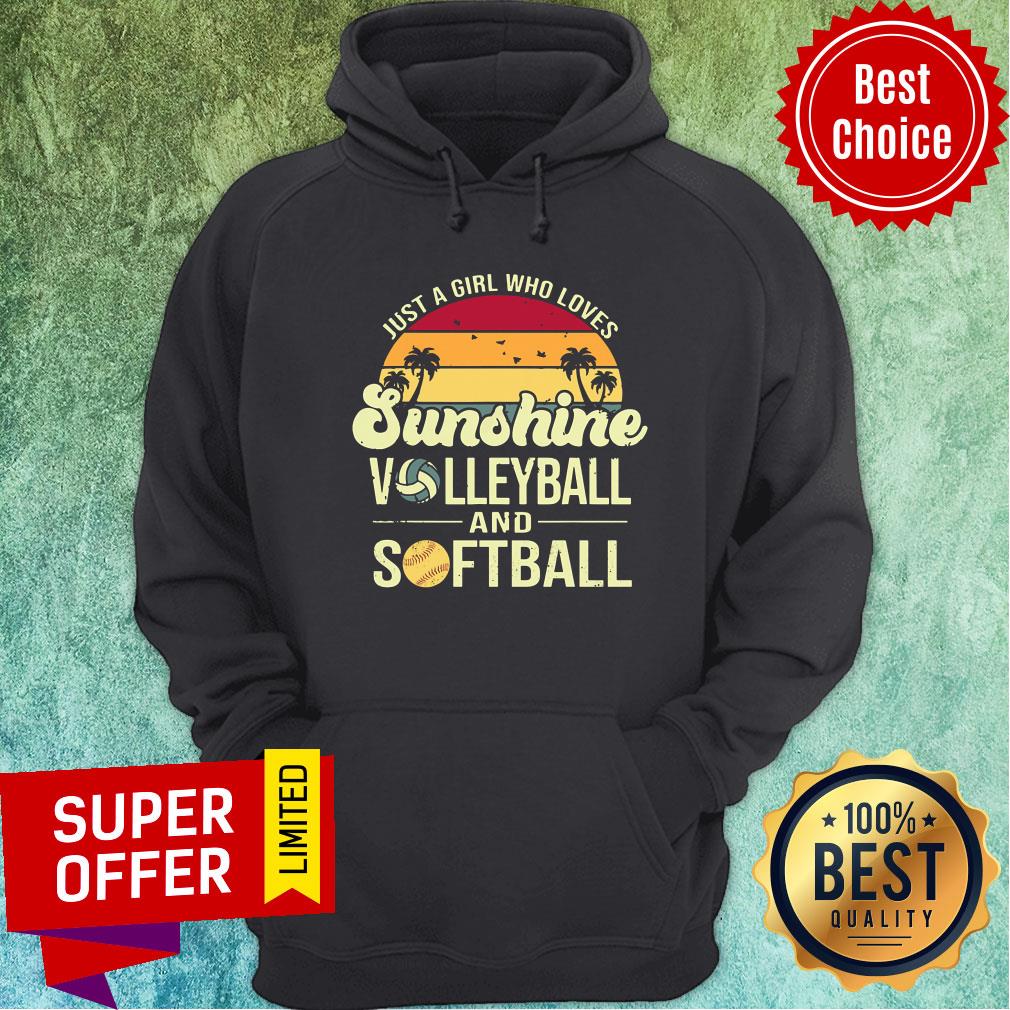 Just A Girl Who Loves Sunshine Volleyball Softball Shirt