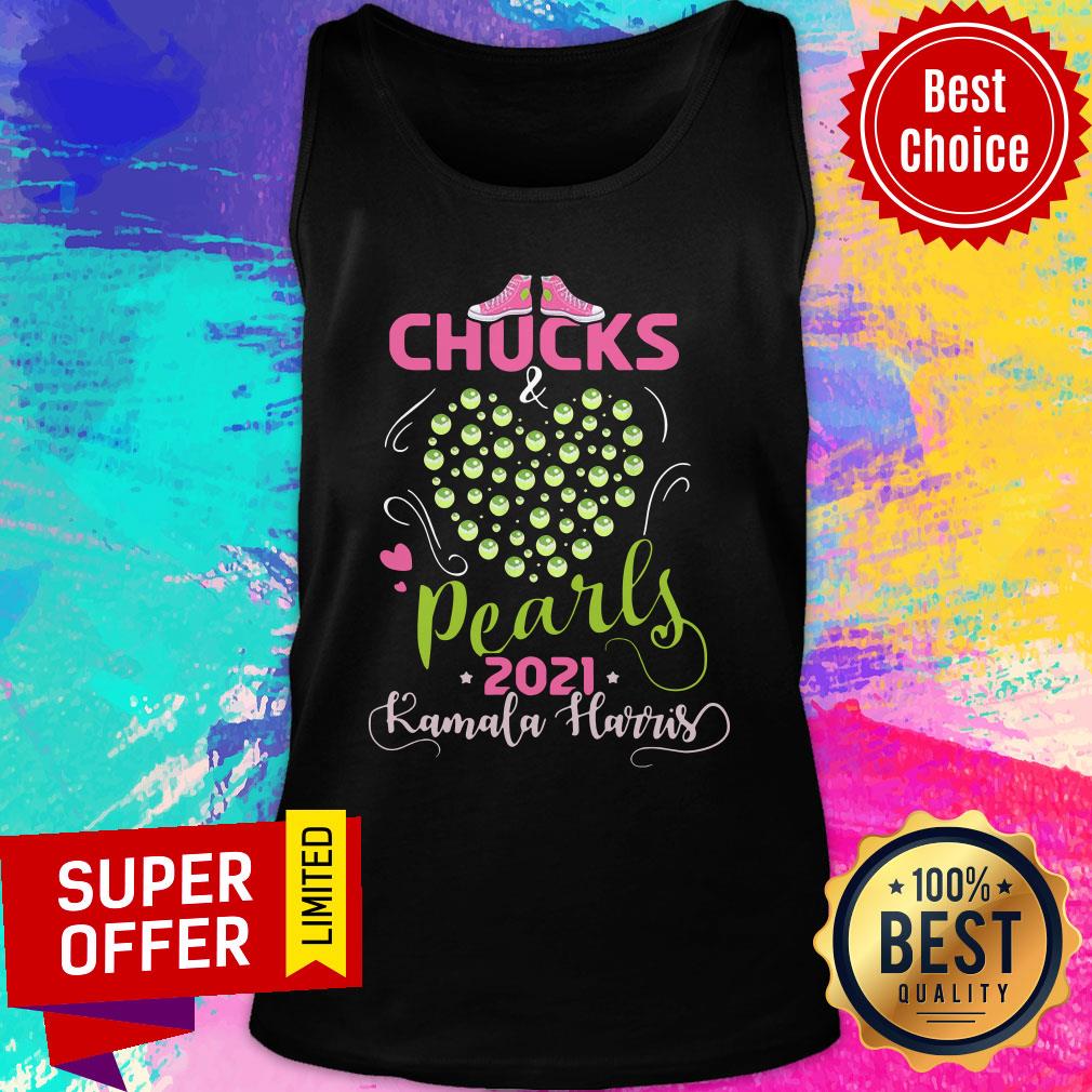 Kamala Harris Chucks And Pearls 2021 Biden Harris President 46th For Us Shirt