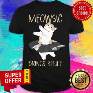 Funny Meowsic Brings Relief Shirt