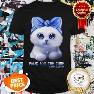 Cat Paws For The Cure Diabetes Awareness Shirt