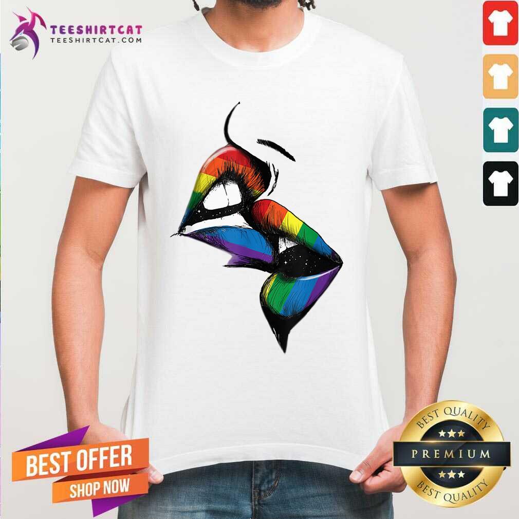 Lesbian Lips Kissing LGBT Shirt
