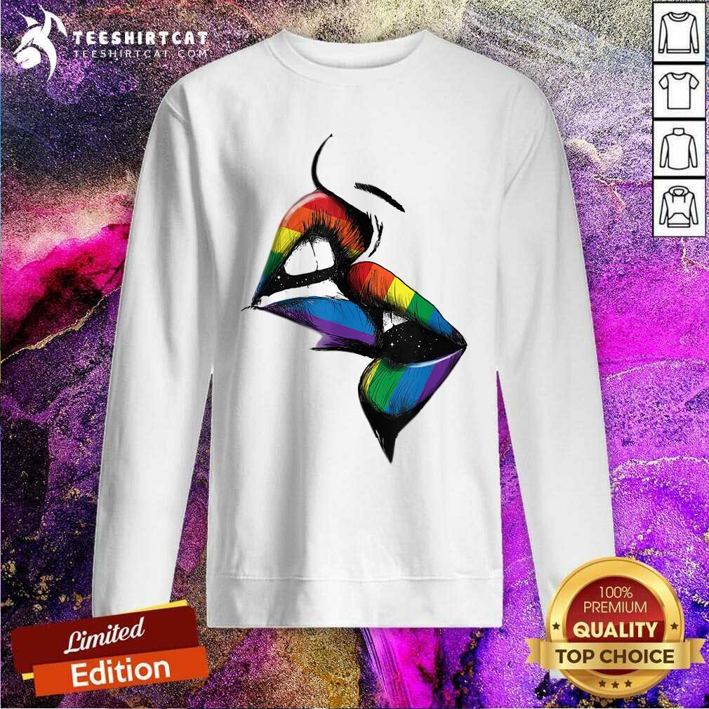 Lesbian Lips Kissing LGBT Shirt
