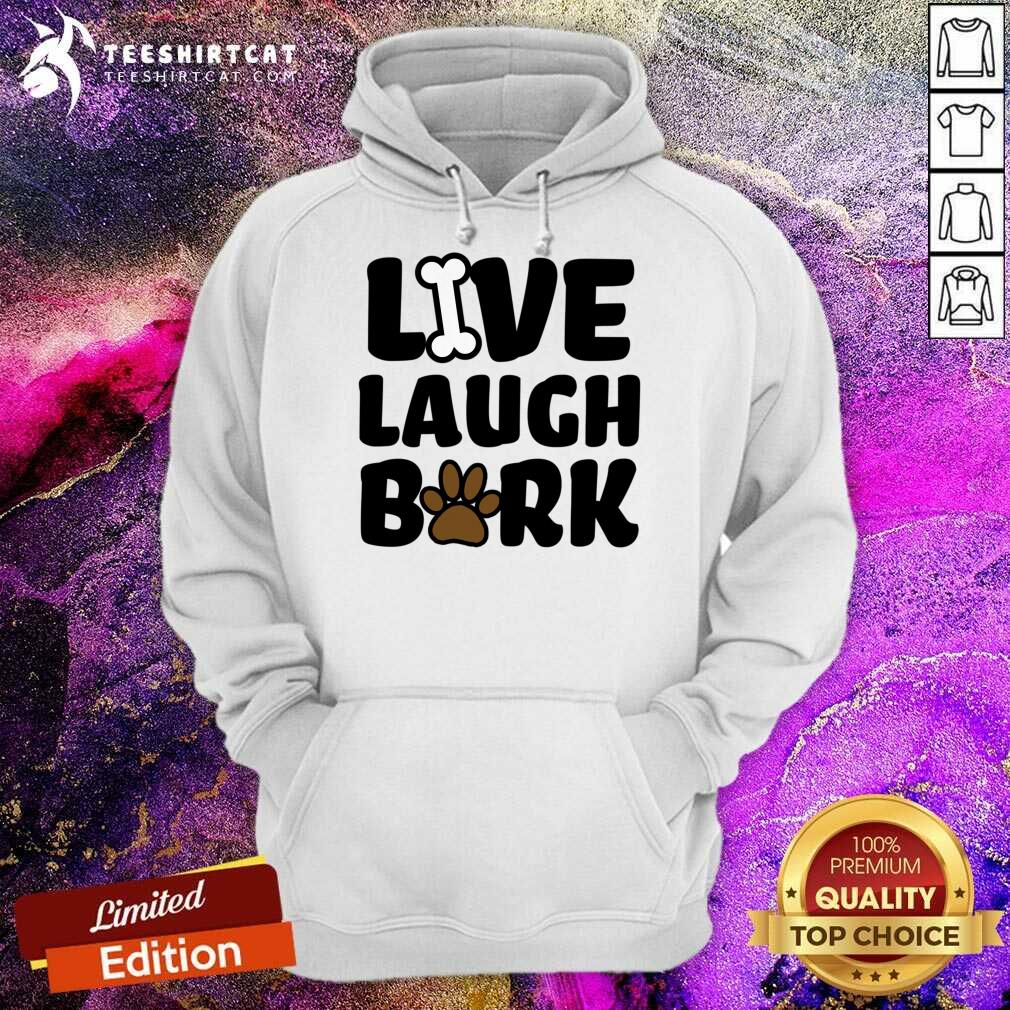 Live Laugh Bark Dog Skeletal Footprint Shirt