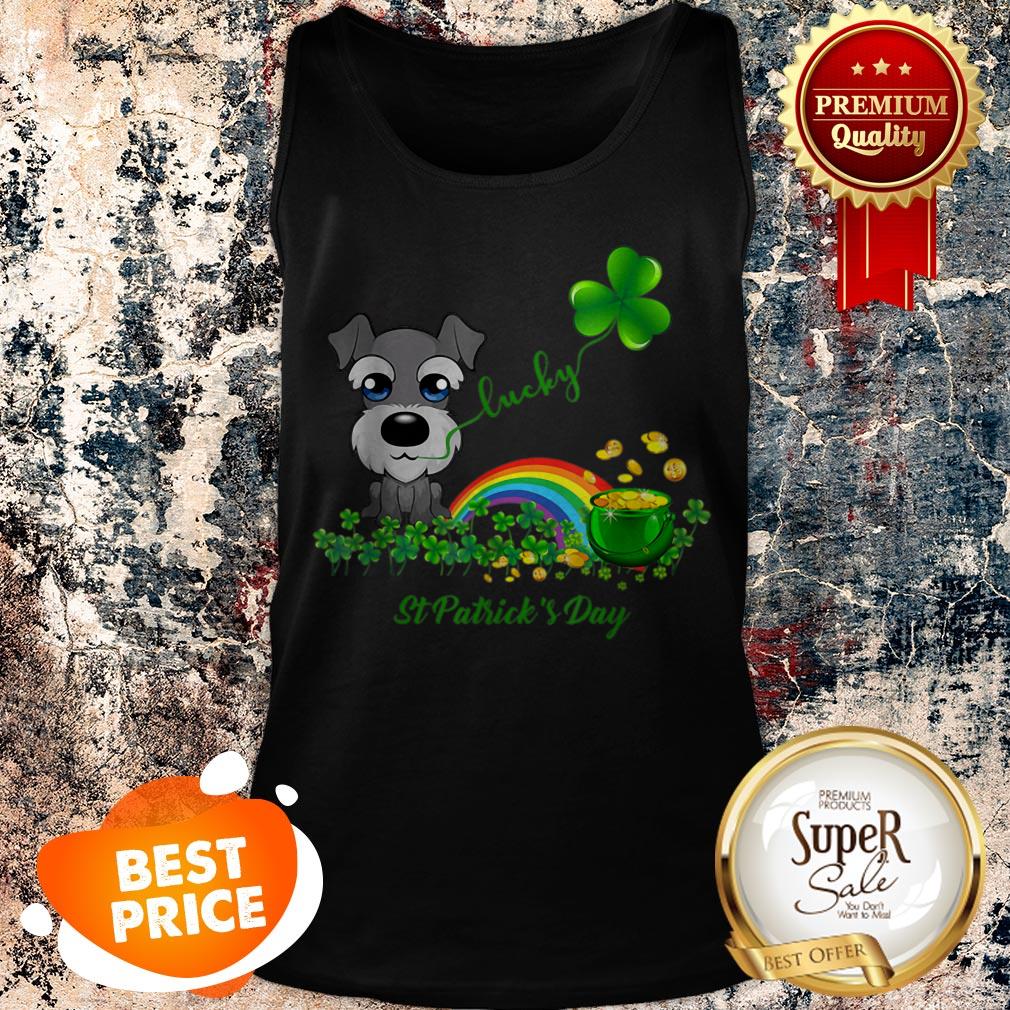 Lucky Saint Schnauzer Dog Shamrock St Patrick Day Shirt