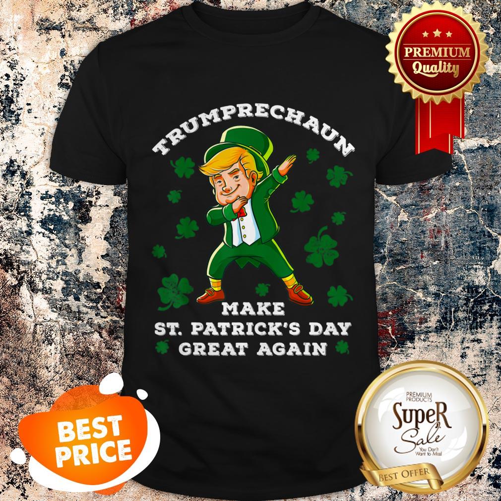 Make St Patricks Day Great Again Trump Leprechaun Shirt