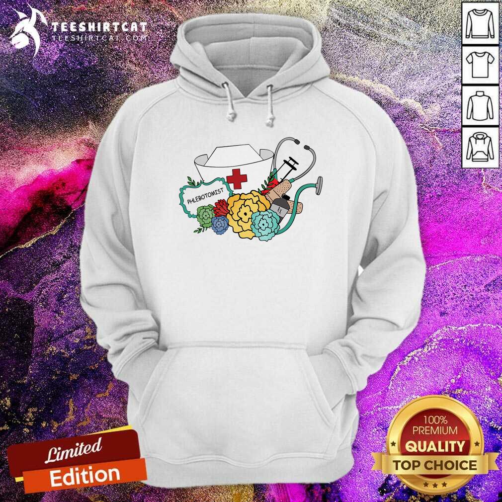 Medical Stethoscope And Flowers Phlebotomist Shirt
