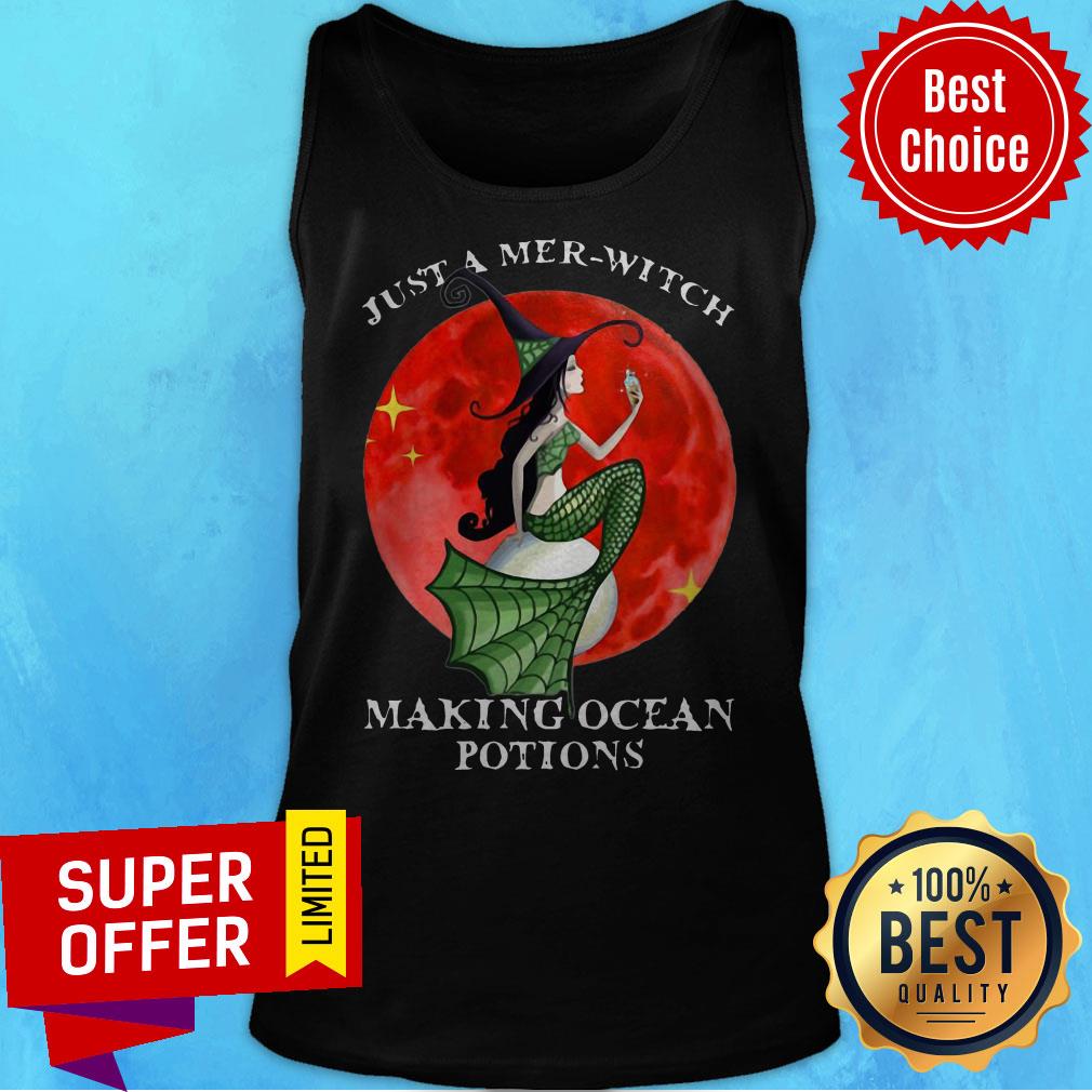 Mermaid Just A Mer Witch Making Ocean Potions Halloween Shirt