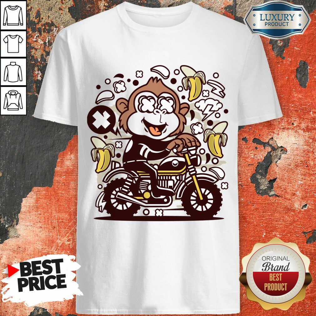 Monkey Motocrosser Banana Shirt