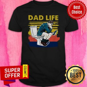 Funny Businessman Thinker On Toilet Dad Life Vintage Shirt