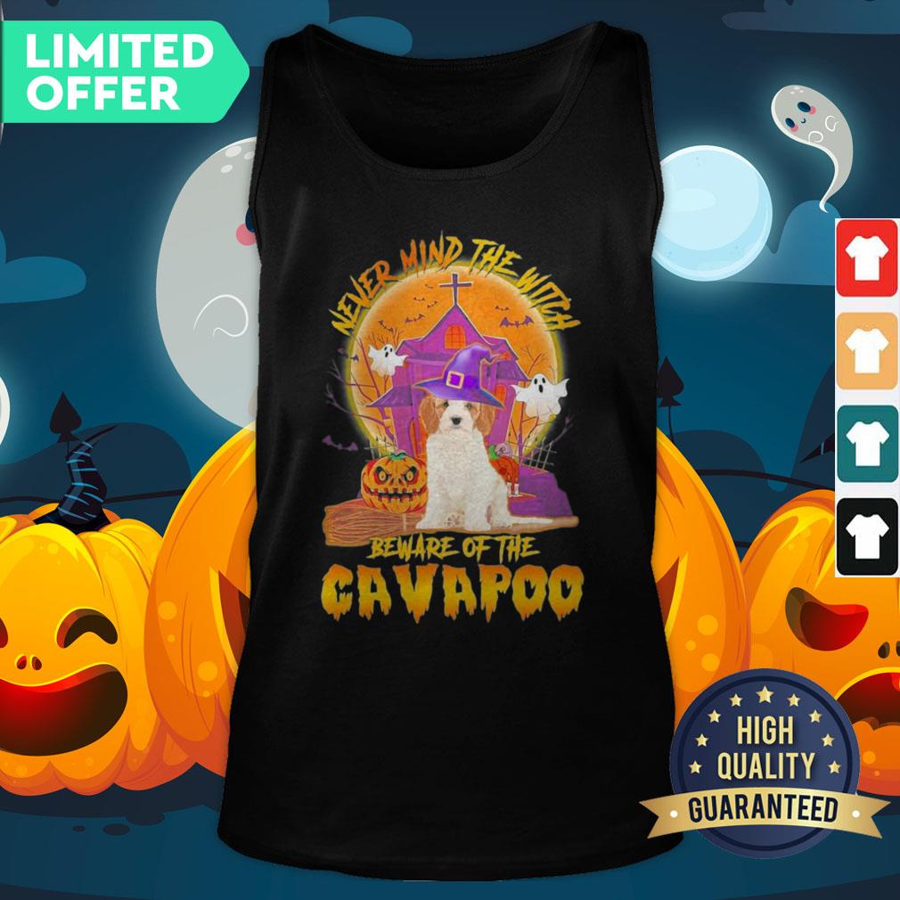 Never Mind The Witch Beware Of The Cavapoo Halloween Moon Shirt