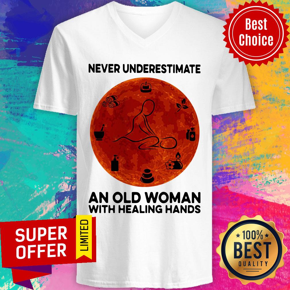 Never Underestimate An Old Woman With Healing Hands Shirt