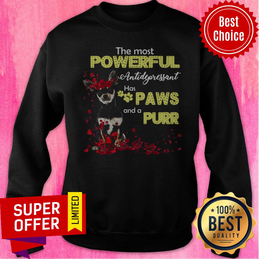 Nice Dog The Most Powerful Antidepressant Has Paws And A Purr Shirt