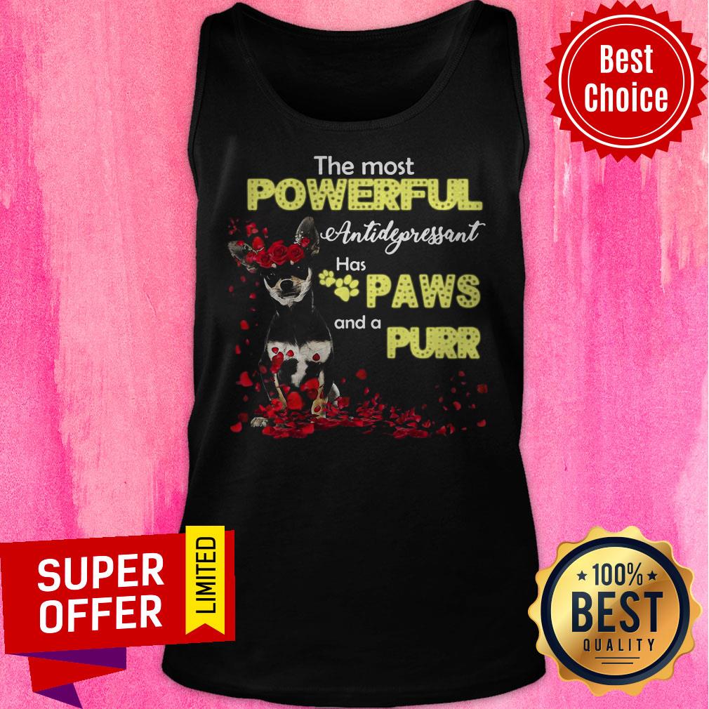 Nice Dog The Most Powerful Antidepressant Has Paws And A Purr Shirt